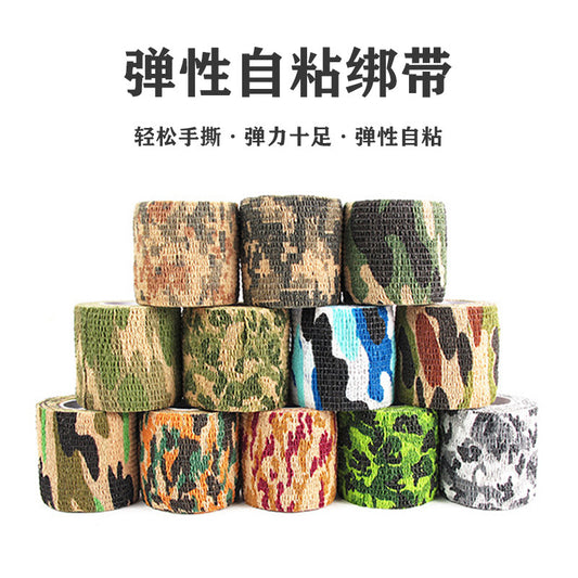 Self-adhesive camouflage tape guard wrap belt motorcycle wrap bike sticker telescopic non woven camouflage camouflage