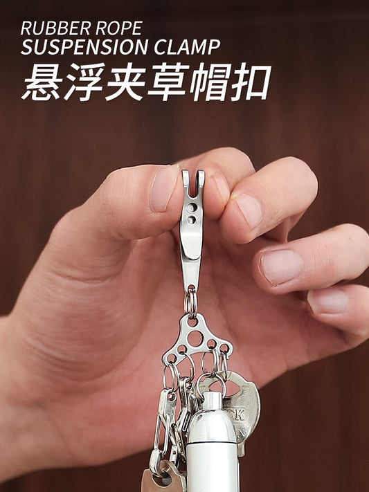 Suspension Clip UFO Expansion Clasp Set Keychain Outdoor EDC Tools Banknote Money Holder Carabiner Quick Hook Equipment