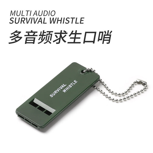 Factory direct sales Survive high-frequency three-frequency whistle environmental protection multi-functional outdoor equipment life-saving whistle
