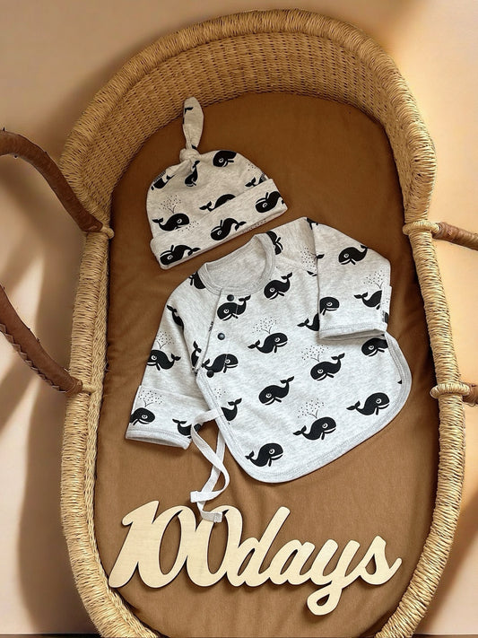 Newborn baby half-back clothes Class A small month pure cotton boneless delivery room 52 yards monk clothes newborn baby clothes