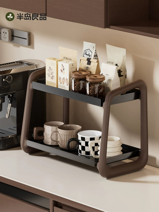 Kitchen special products, countertop seasonings, double-layer storage racks, 2026 new household wall multi-layer storage shelf Y