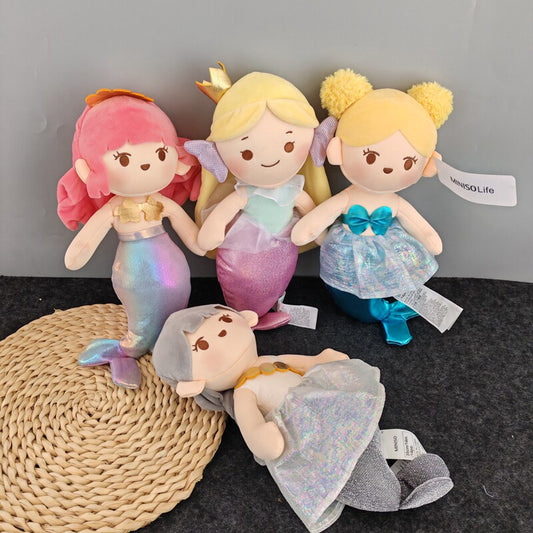 Aquarium Little Mermaid Princess Ragdoll Pillow Girl Doll Doll Plush Soothing Children Sleeping Gifts