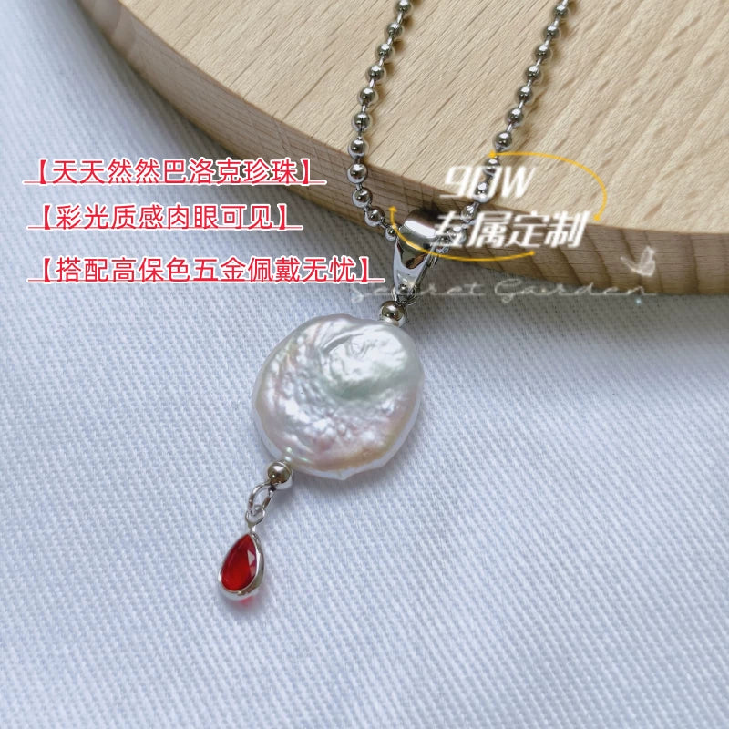 9QW homemade Jin Zhi Ni jennie same style natural baroque pearl long necklace sweater sweater chain