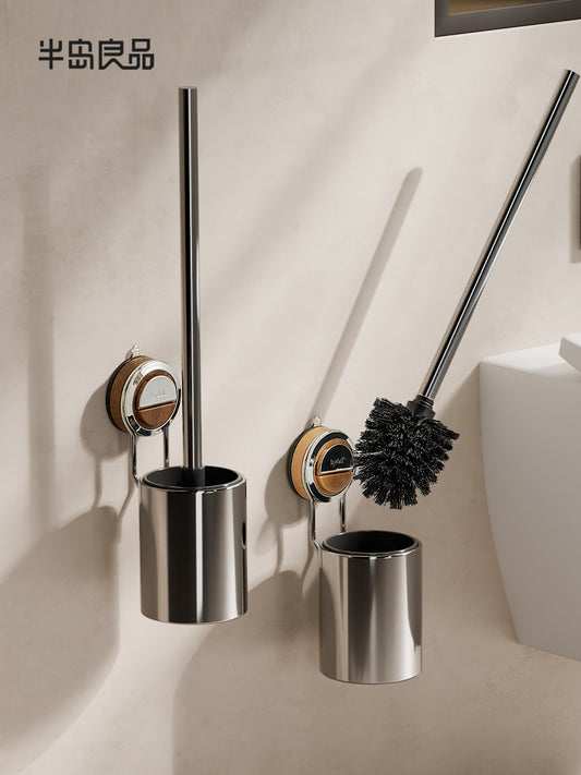 Light luxury suction cup toilet brush household no dead end wall-mounted 2025 new toilet brush bathroom cleaning artifact