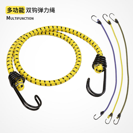 Camping tent hooks, windproof fittings, tarpaulins, canopy fixing, bungee ropes, luggage ropes, double hooks, binding elastic ropes