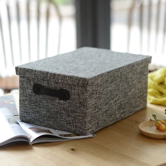 Thickened fabric storage box, drawer box with lid, storage box, desktop organizer, household dormitory utility basket, storage basket