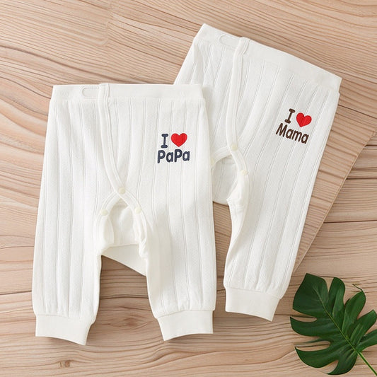 Newborn baby pants, spring and autumn, pure cotton, newborn boys and women, baby Velcro base pants, 0-3 months, trousers, winter