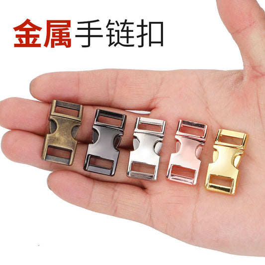 Outdoor umbrella rope bracelet metal alloy buckle 10mm small buckle diy bracelet accessories luggage dog belt buckle