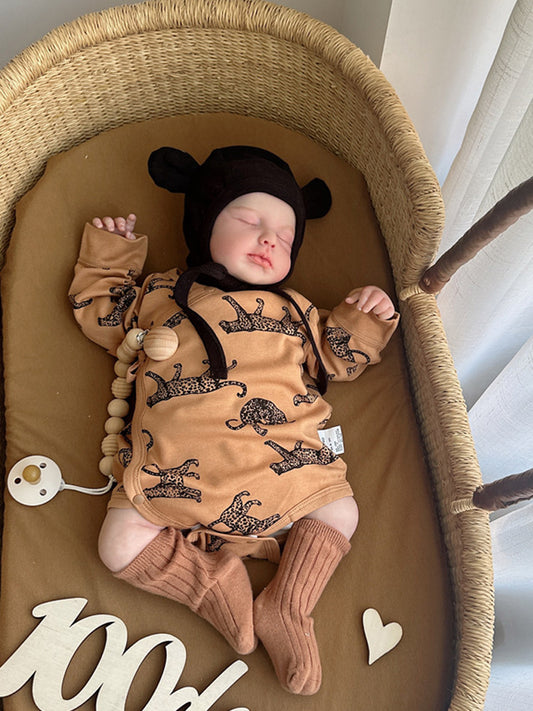 European and American newborn clothes, baby bags, fart clothes, boys and girls, pure cotton class A long-sleeved triangle clothes, 0-3 months baby