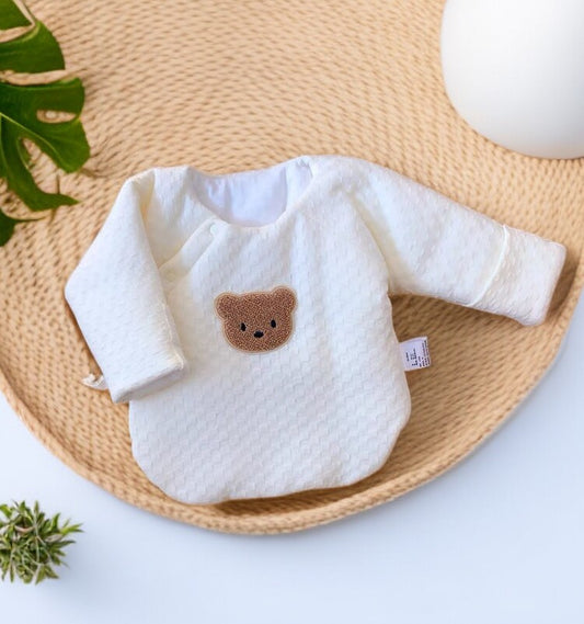 Half-back clothes newborn babies thicken and warm single pieces of tops for newborn babies monk clothes Class A pure cotton bears