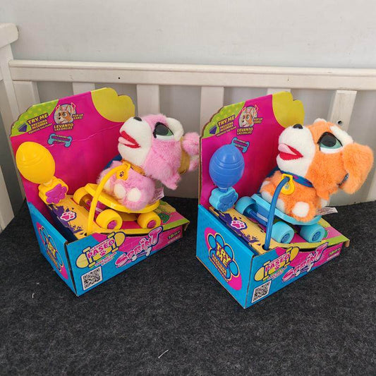 American Sprint Scooter Puppy Can Move Ears Mechanism Puppy Baby Crawling Toy Pinch Play