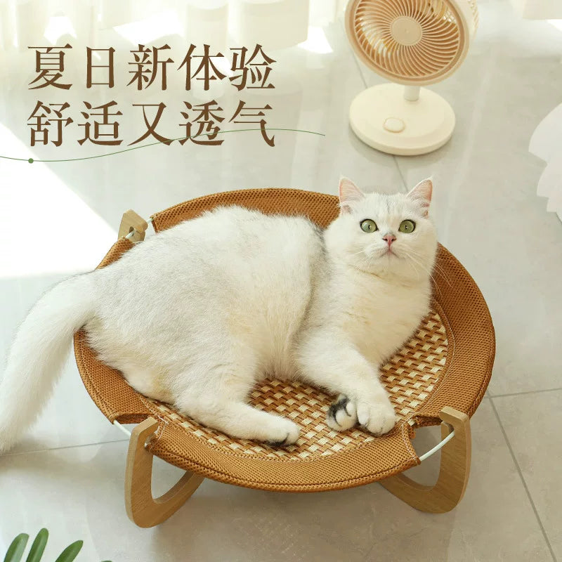 Cat kennel mat cat bed summer cat hammock pet kennel dog kennel summer ice nest can be dismantled and washed litter pet supplies