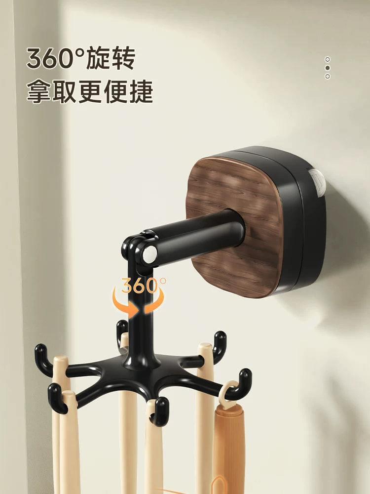 Peninsula BESTORE Kitchen Rotary Hook Non-Mark Punching Free Wall Suction Cup, Wall Hanging Shelf, Spoon Shovel Storage
