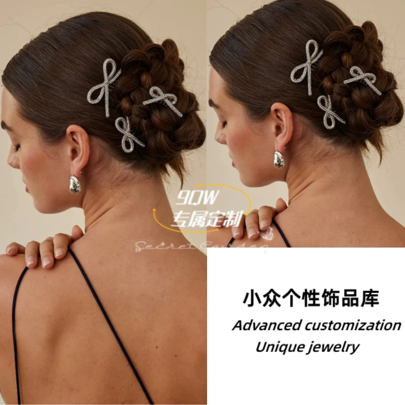 9QW updo style is lightweightless, resin diamond hollow tube hair comb hair accessories are versatile and simple and sweet headdresses