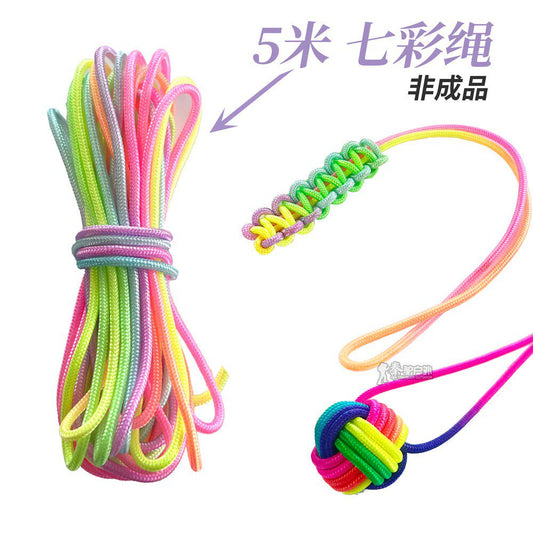 Seven cores, 7 colors, gradient colors, 4mm paracord braiding thread, DIY pendant jewelry, 5m jewelry, pendant, handmade color accessories