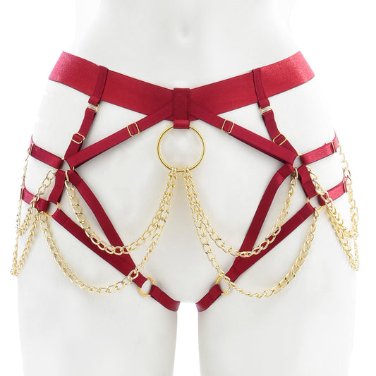Coco Witch's new pure desire strap-on pure desire chain decoration free uniform hot sex adjustable panties