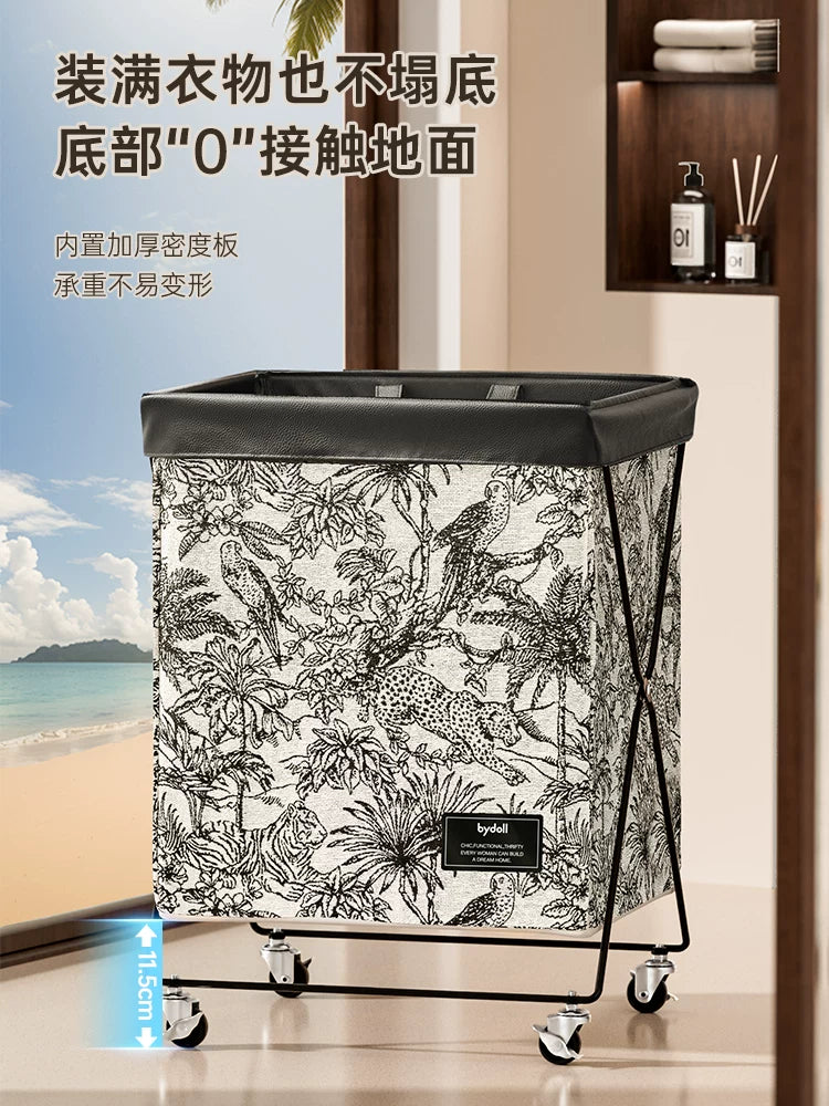 Yoga mat storage basket for home large-capacity movable gym equipment storage frame sports tool shelf
