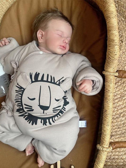 Newborn clothes, autumn and winter padded jumpsuits, thickened and warm, small moon-age crawling clothes, male and female baby outing cotton clothes 52