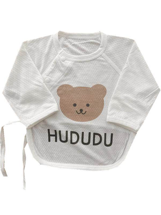 Newborn 0 1 3 months baby clothes thin half back clothes newborn baby cotton top super cute set 52 size 59 size