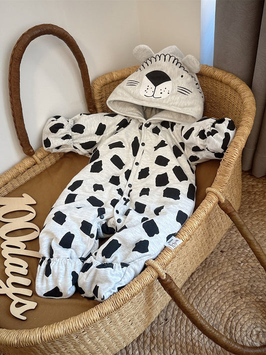 ins European and American baby cotton clothes baby winter thickened padded outing clothes hug clothes bags handbags feet with hooded jackets