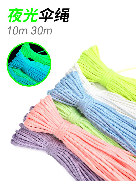 10m 30m Seven Core Luminous Paracord Reflective Bracelet 4mm Braided Wire DIY Canopy Tent Pull Rope Paracord