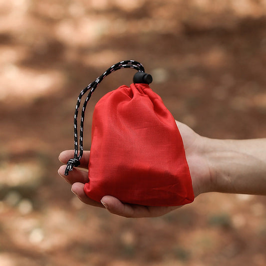 Outdoor sundries storage bag, drawstring pocket, camping trip, small items, drawout storage bag, packaging bag, red sundries bag