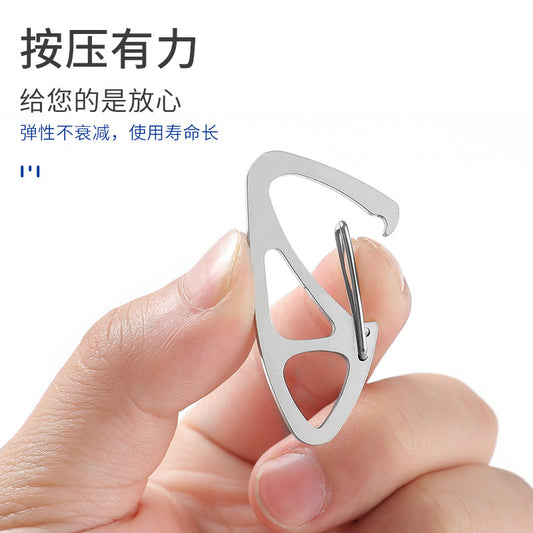 Stainless steel hook multi-functional car key storage creative spring buckle practical quick hanging EDC portable storage buckle