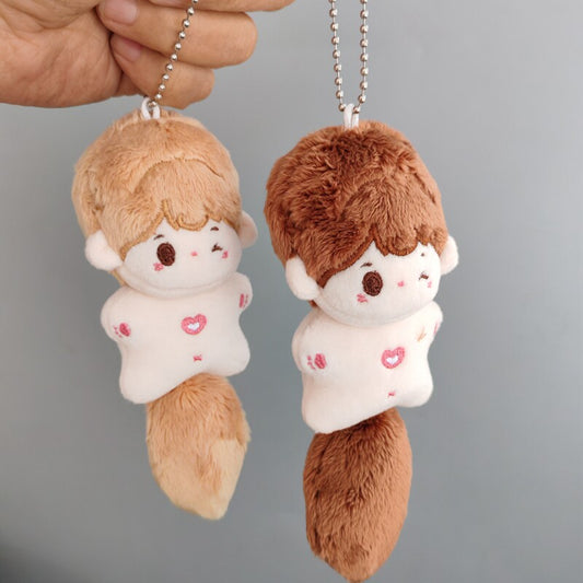 Original cotton doll big tail fox cartoon peripheral plush pendant pendant gift decoration girl's heart key