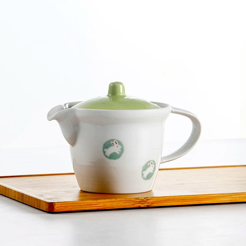 Japan Imported Gaiwan Tea Cup Ceramic Tea Set 260ml Small Fresh Hand Painted Rabbit Tea Bowl with Lid Cup Single