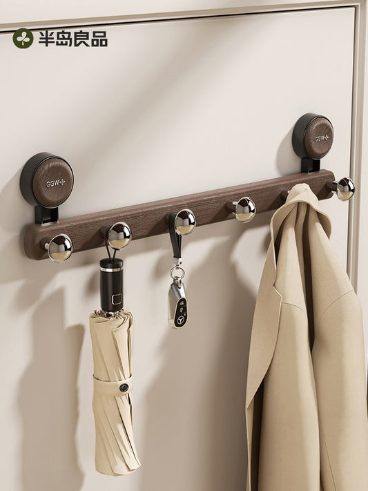 Hook behind the door hanging clothes rack storage bathroom entrance door storage rack suction cup free of punching wall hanging strong load-bearing Y