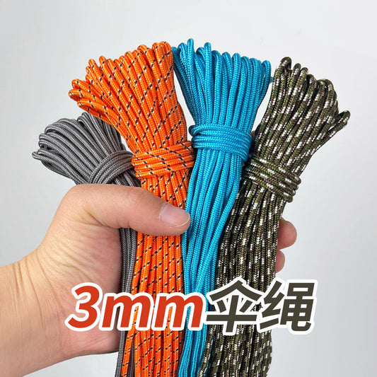 3mm Umbrella rope line diy multifunctional umbrella rope bracelet woven pendant accessories preparation umbrella rope key chain material