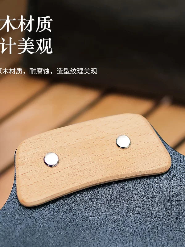 Outdoor BBQ Plate Handle Camping Accessories Anti-scalding Wooden Clamp Suitable for 29 and 33cm Maifan Stone Grill Pan Handle