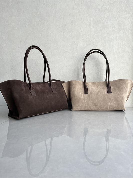 Foreign trade new high-quality top layer frosted cowhide wing bag fashionable and versatile leather simple armpit shoulder bag
