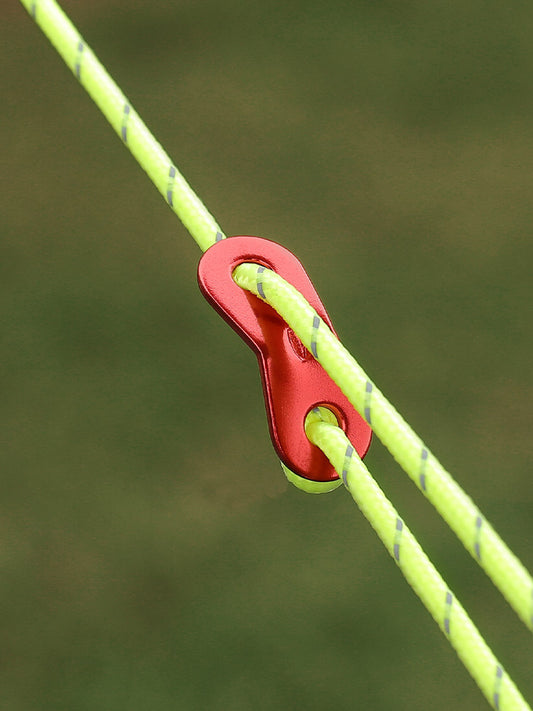 Outdoor camping tent umbrella rope canopy drawstring buckle fixed windproof 4m reflective paracord double eye buckle nylon rope set