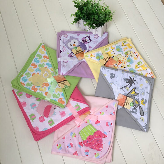 Foreign trade newborn knitted cotton double-layer spring, summer and autumn quilt baby quilt wrap baby blanket blanket