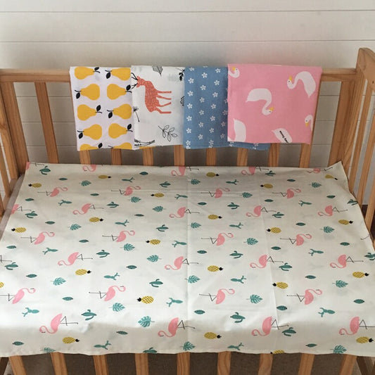 ins explosion models foreign trade crib pure cotton baby bed sheet muslin tree combed cotton newborn children bed sheet